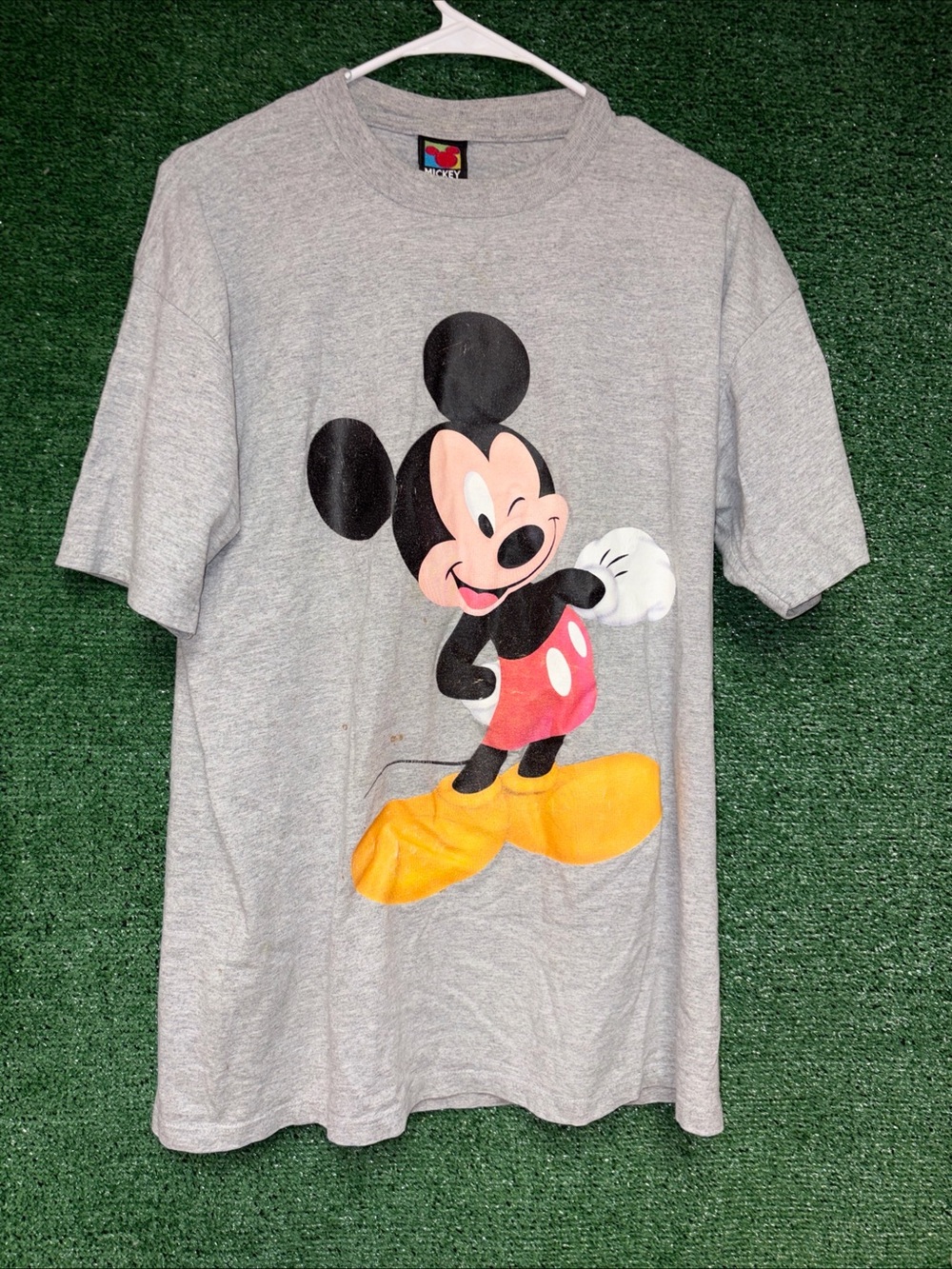 Vintage 90s Disney Mickey Mouse DISTRESSED Shirt L Mickey Unlimited tag